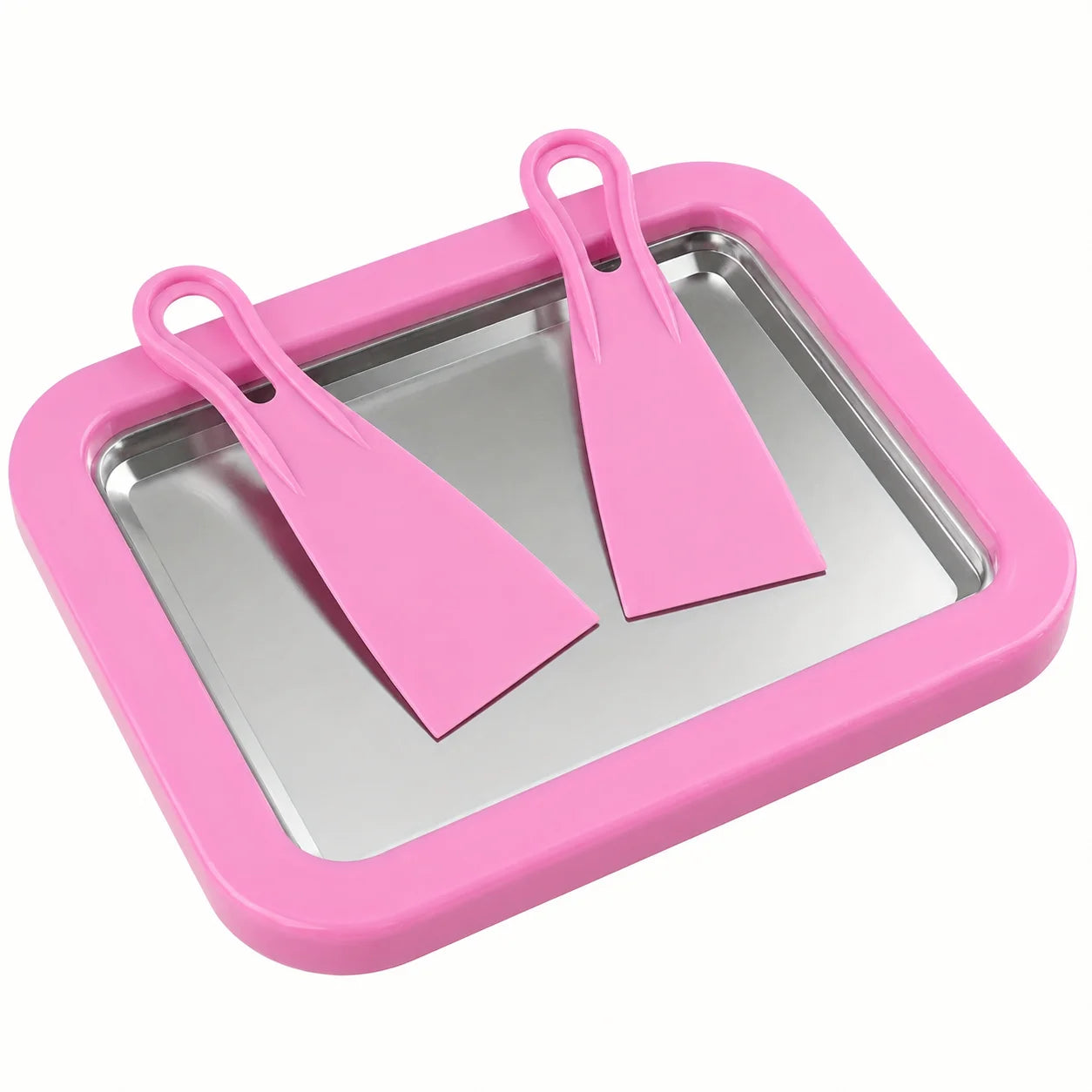 Stainless Steel Ice Cream Maker Rolled Ice Cream Machine for Homemade Stir-Fry Frozen Yogurt Desserts Making Pan Kitchen Tool